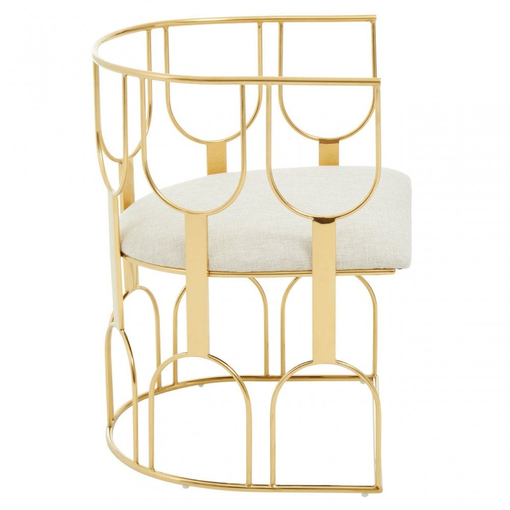 Azalea Natural And Gold Finish Chair