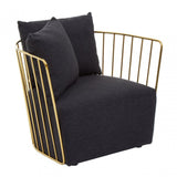 Azalea Black Fabric Chair