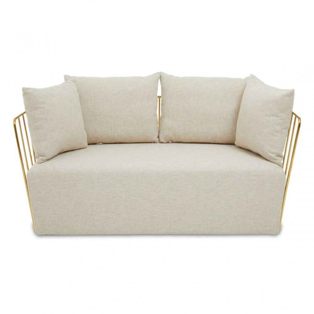 Azalea Two Seat Natural Fabric Sofa