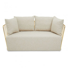 Azalea Two Seat Natural Fabric Sofa
