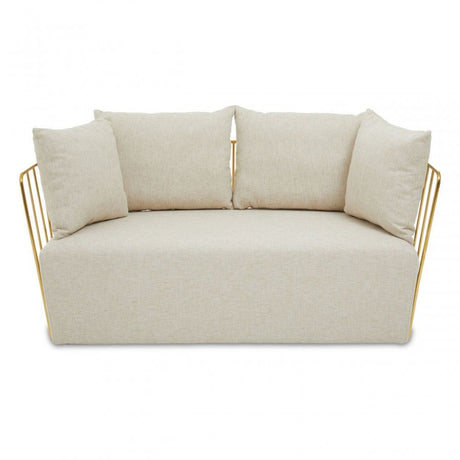 Azalea Two Seat Natural Fabric Sofa
