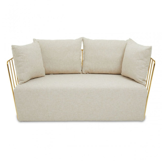 Azalea Two Seat Natural Fabric Sofa