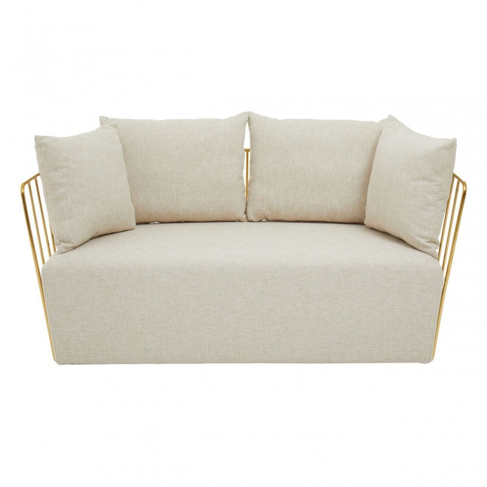 Azalea Two Seat Natural Fabric Sofa