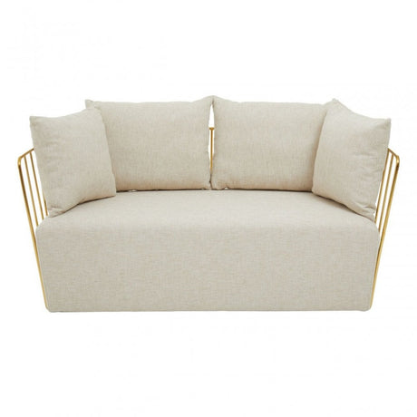 Azalea Two Seat Natural Fabric Sofa