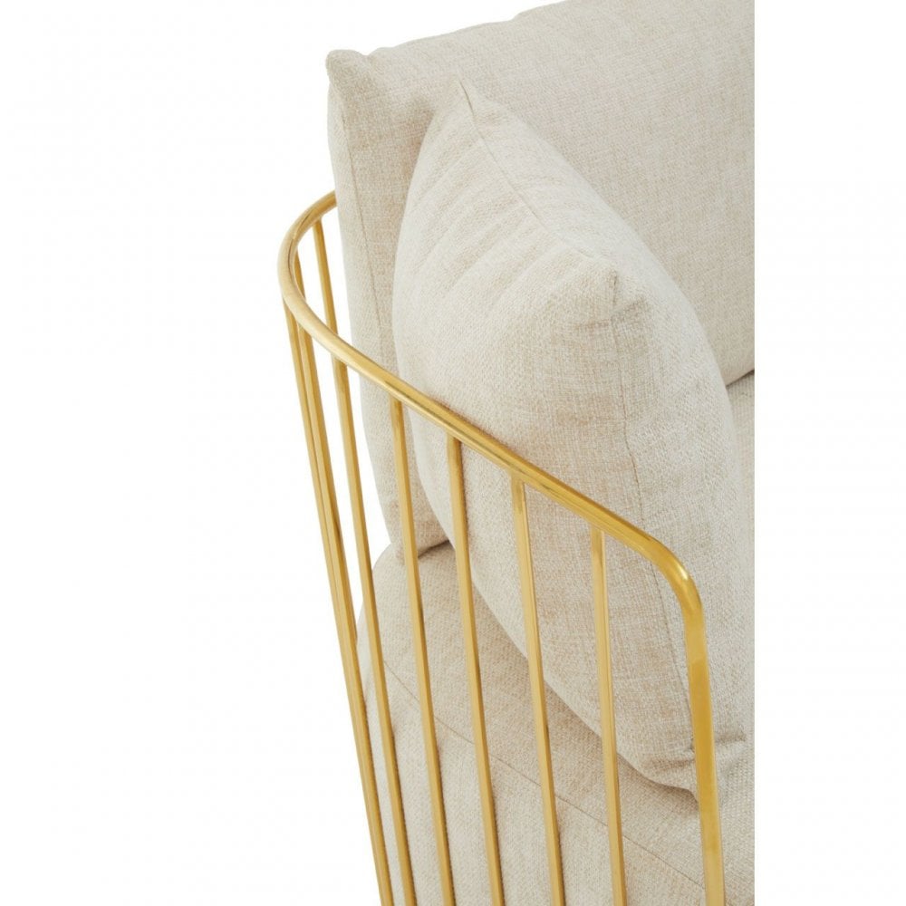 Azalea Two Seat Natural Fabric Sofa