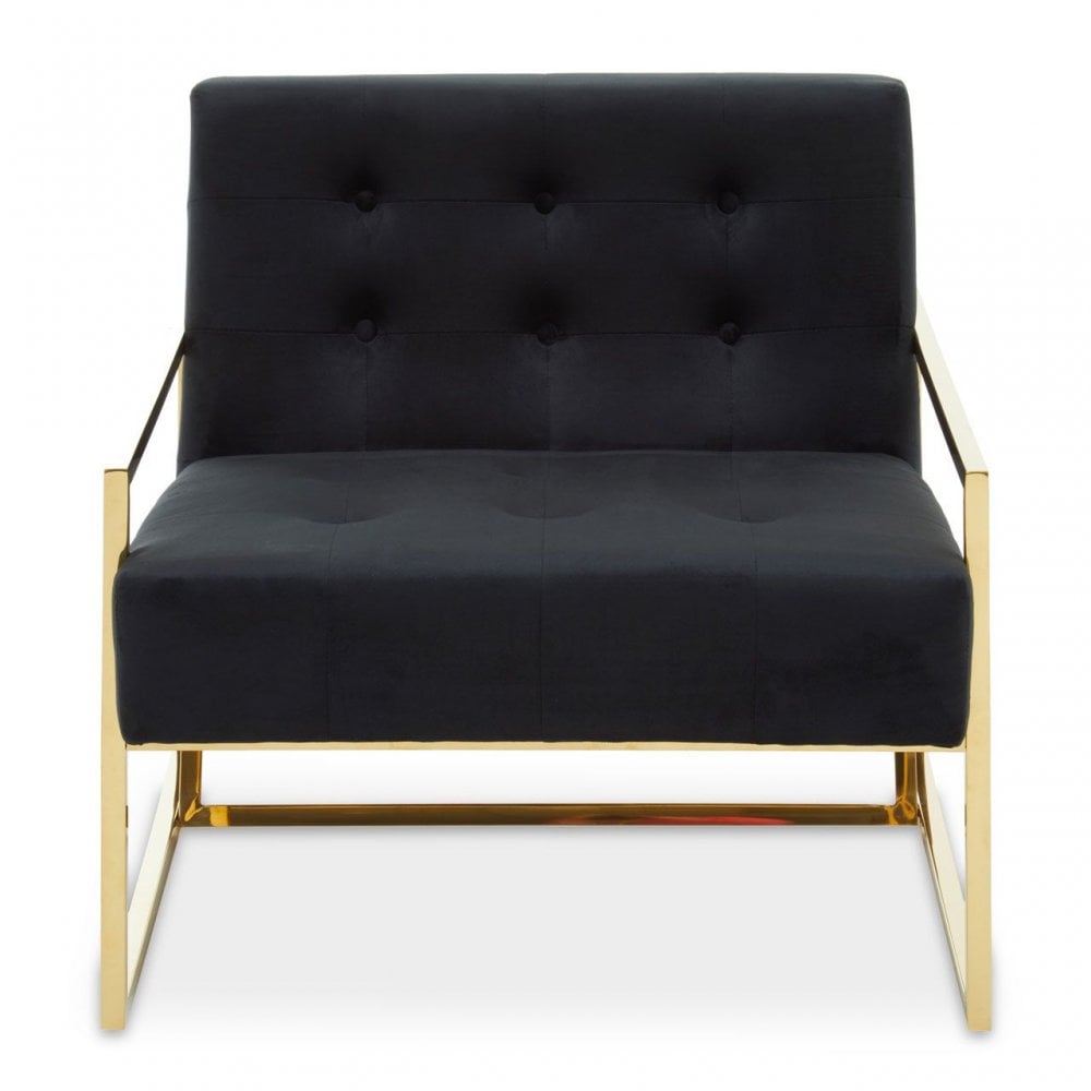 Azalea Black Velvet Chair