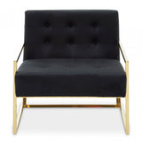 Azalea Black Velvet Chair
