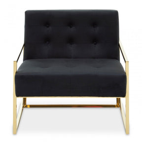 Azalea Black Velvet Chair