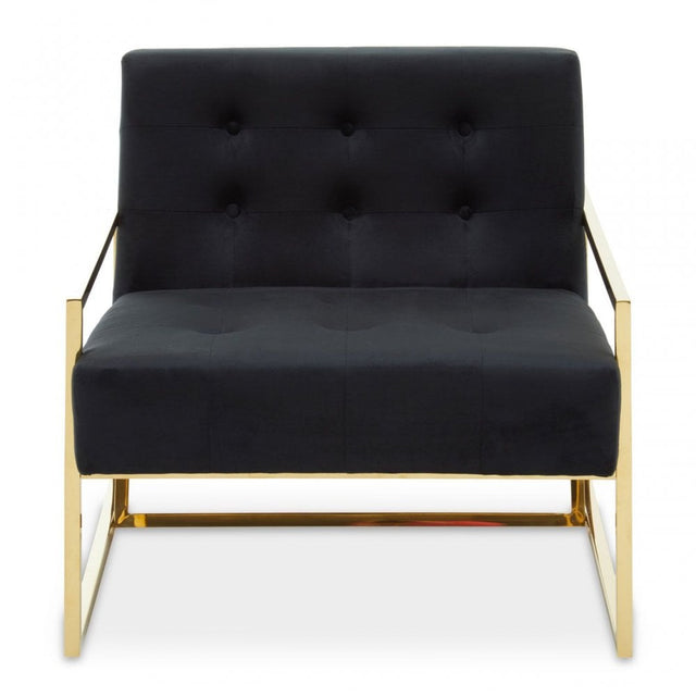 Azalea Black Velvet Chair
