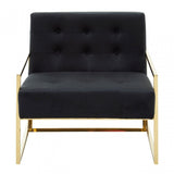 Azalea Black Velvet Chair