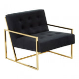 Azalea Black Velvet Chair