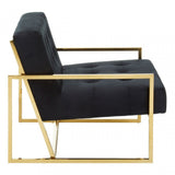 Azalea Black Velvet Chair
