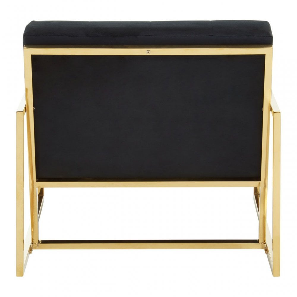 Azalea Black Velvet Chair
