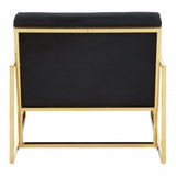 Azalea Black Velvet Chair