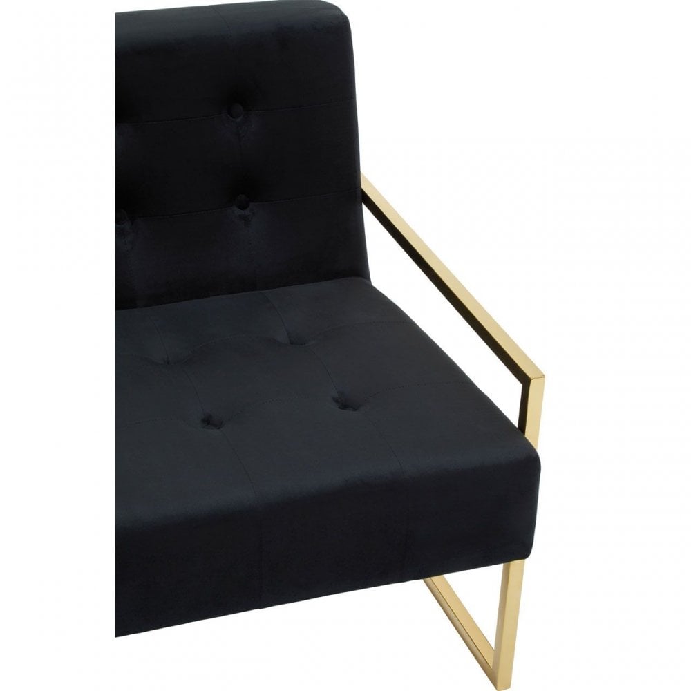 Azalea Black Velvet Chair