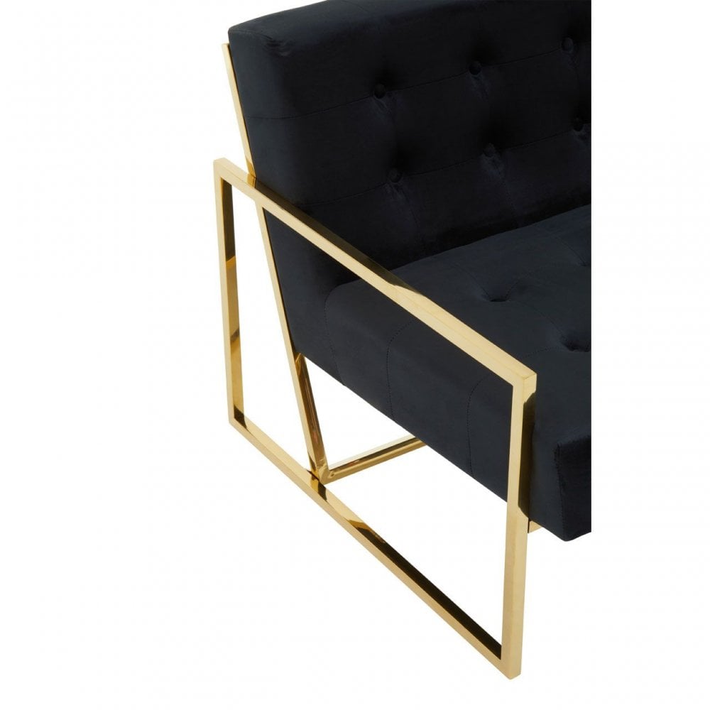 Azalea Black Velvet Chair