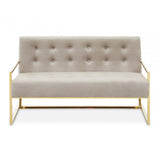 Azalea Two Seat Mink Velvet Sofa