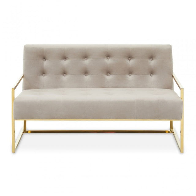 Azalea Two Seat Mink Velvet Sofa