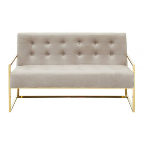 Azalea Two Seat Mink Velvet Sofa