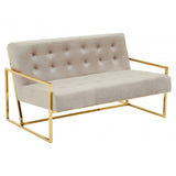 Azalea Two Seat Mink Velvet Sofa
