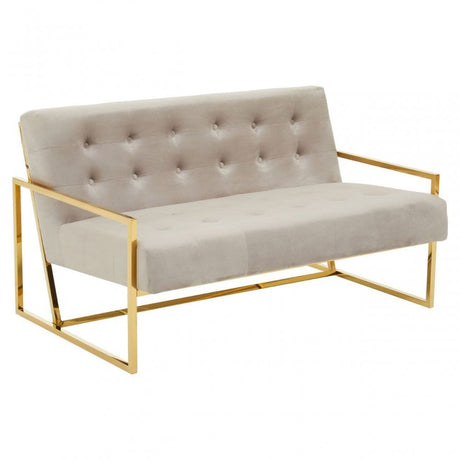 Azalea Two Seat Mink Velvet Sofa