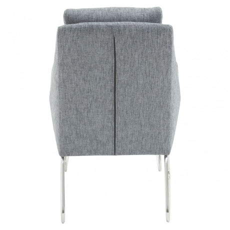 Azalea Grey Fabric Chair And Footstool