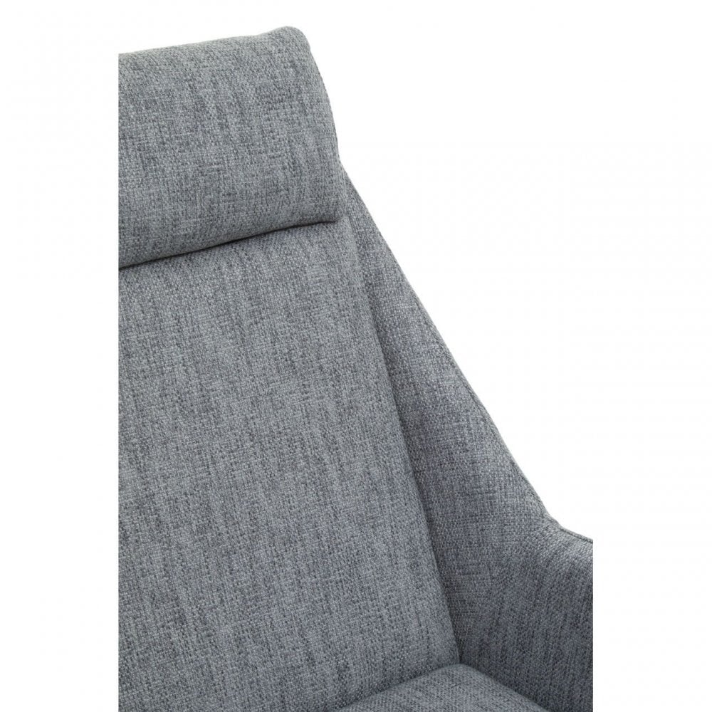 Azalea Grey Fabric Chair And Footstool