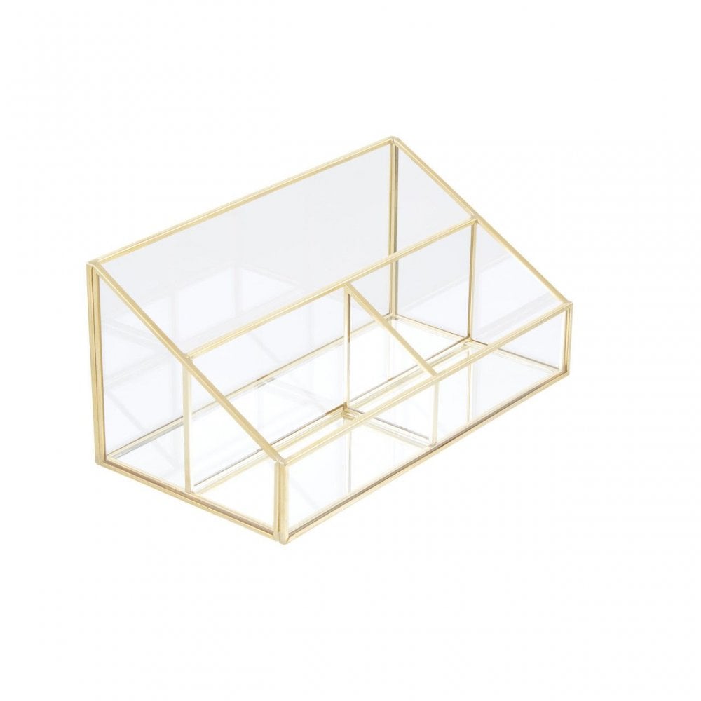 Clear Glass Makeup Organiser