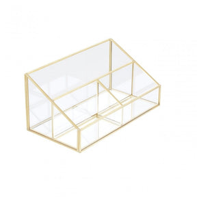 Clear Glass Makeup Organiser