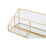 Clear Glass Makeup Organiser