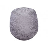 Colbie Medium Embossed Grey Glass Vase