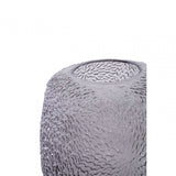 Colbie Medium Embossed Grey Glass Vase