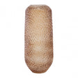Colbie Large Embossed Amber Glass Vase