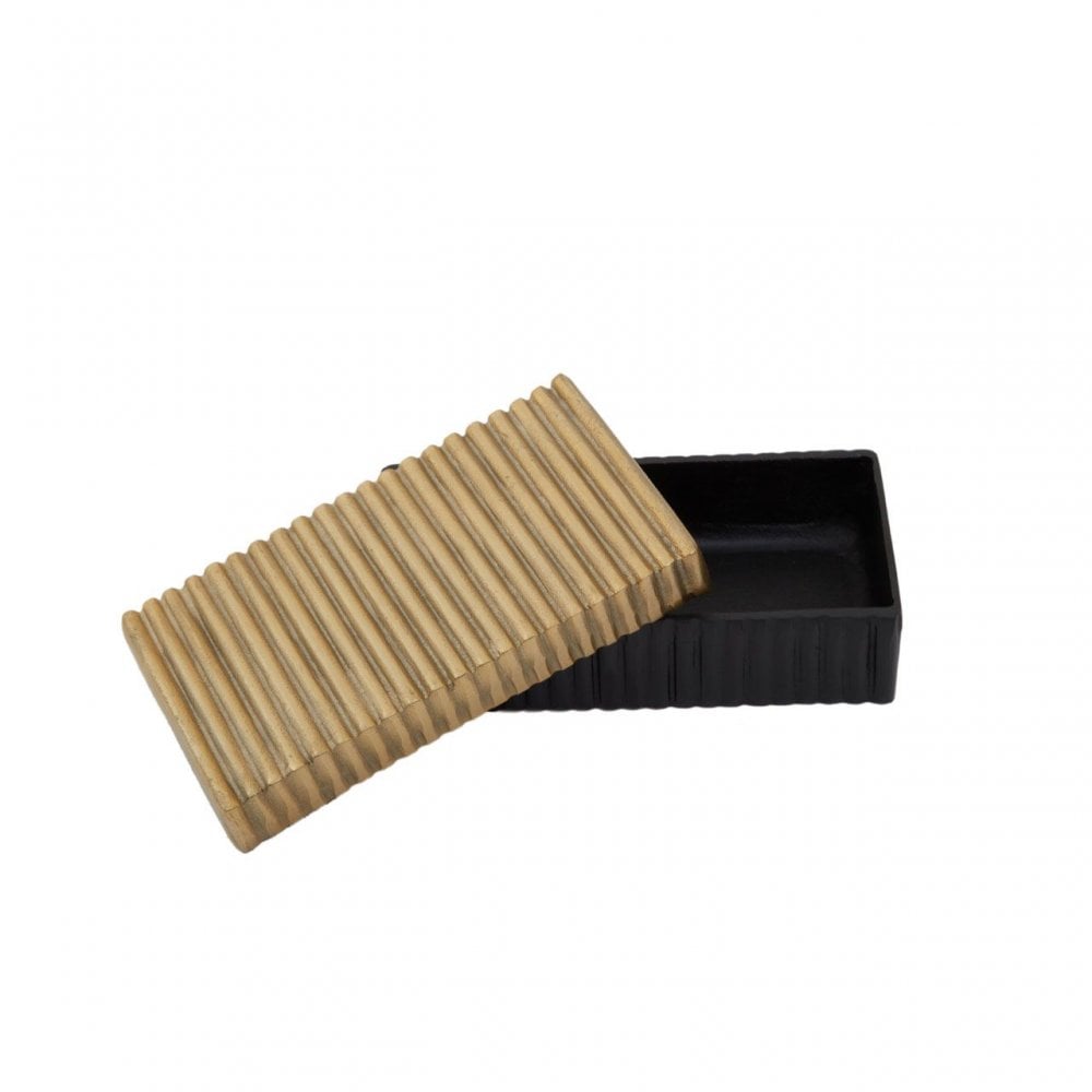 Deomali Gold Black Small Trinket Box