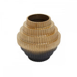Deomali Small Ombre Gold And Black Vase