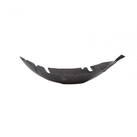 Prato Black Finish Curved Leaf Dish