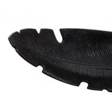 Prato Black Finish Curved Leaf Dish