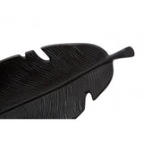 Prato Black Finish Curved Leaf Dish