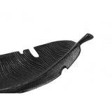 Prato Black Finish Curved Leaf Dish