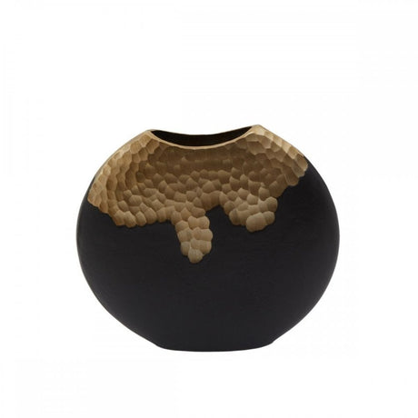 Daito Small Black Gold Round Vase