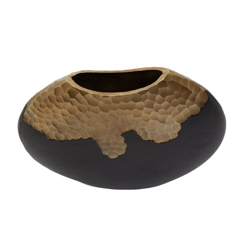 Daito Small Black Gold Round Vase