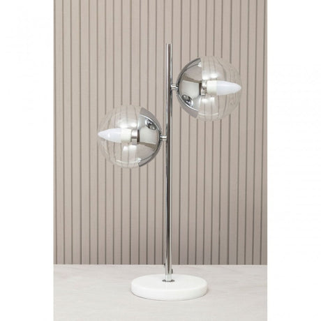 Revive Chrome Finish 2 Light Table Lamp