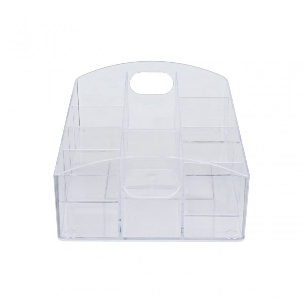 10 Compartment Clear Cosmetics Organiser