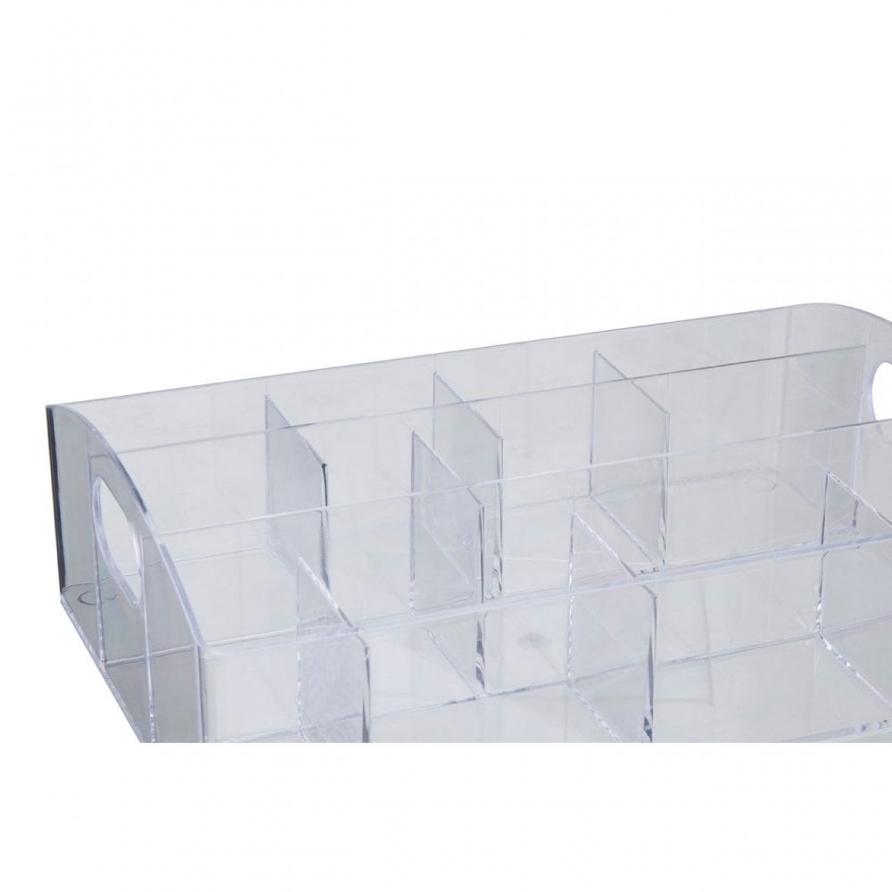 10 Compartment Clear Cosmetics Organiser