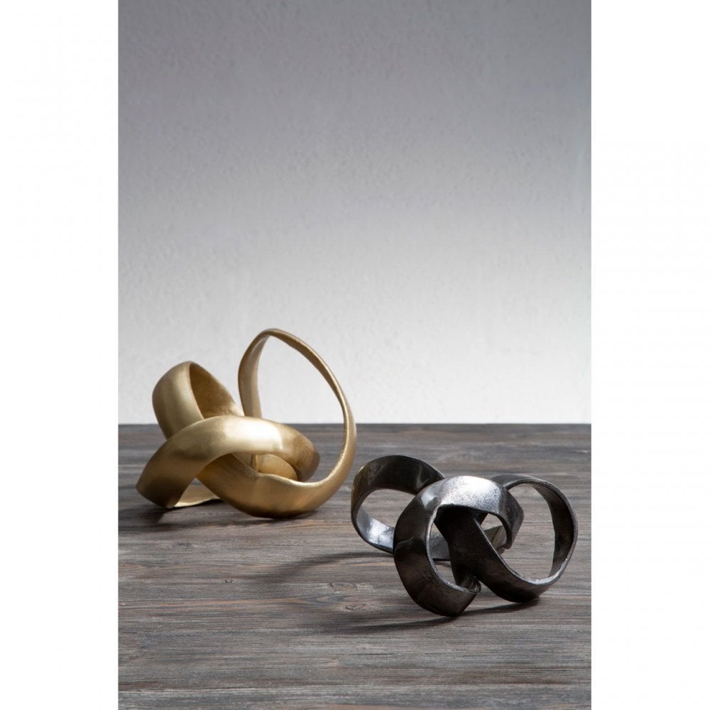 Prato Black Finish Knot Sculpture