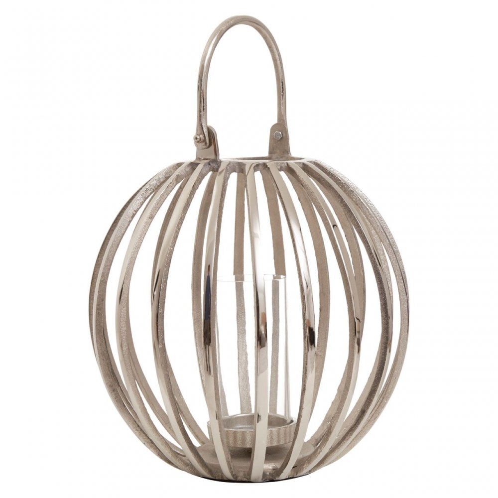 Aura Large Silver Lantern