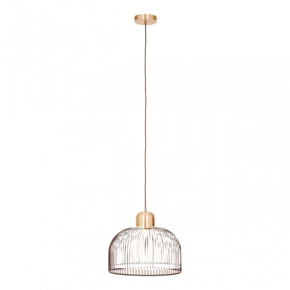Lenno Black And Antique Brass Pendant Light