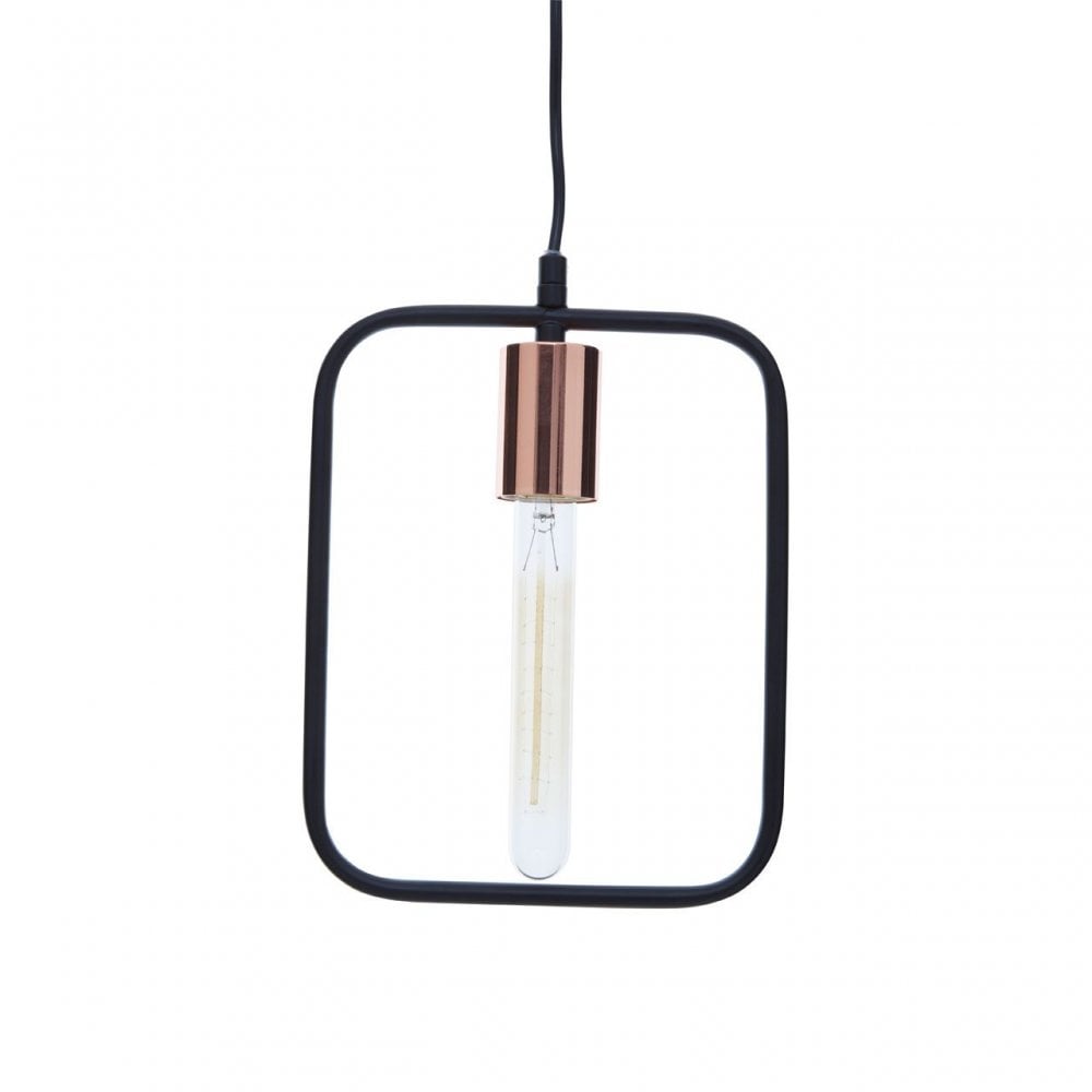 Lavis Black And Copper Finish Pendant Light