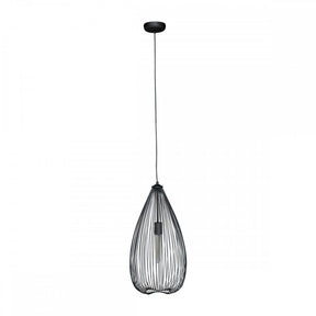 Lavis Teardrop Black Finish Pendant Light