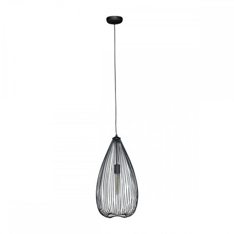 Lavis Teardrop Black Finish Pendant Light
